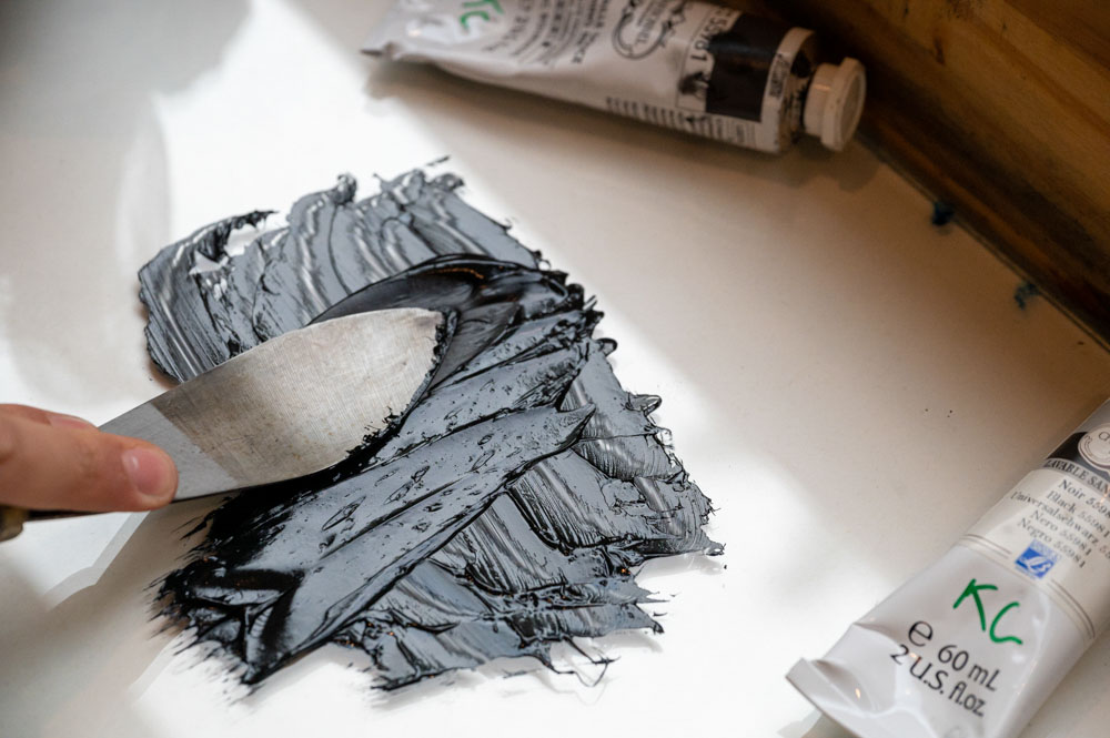 Photo d'artisanat, Kim Coz, gravur à l'eau forte