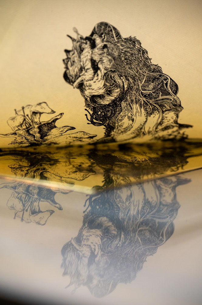 Photo d'artisanat, Kim Coz, gravur à l'eau forte