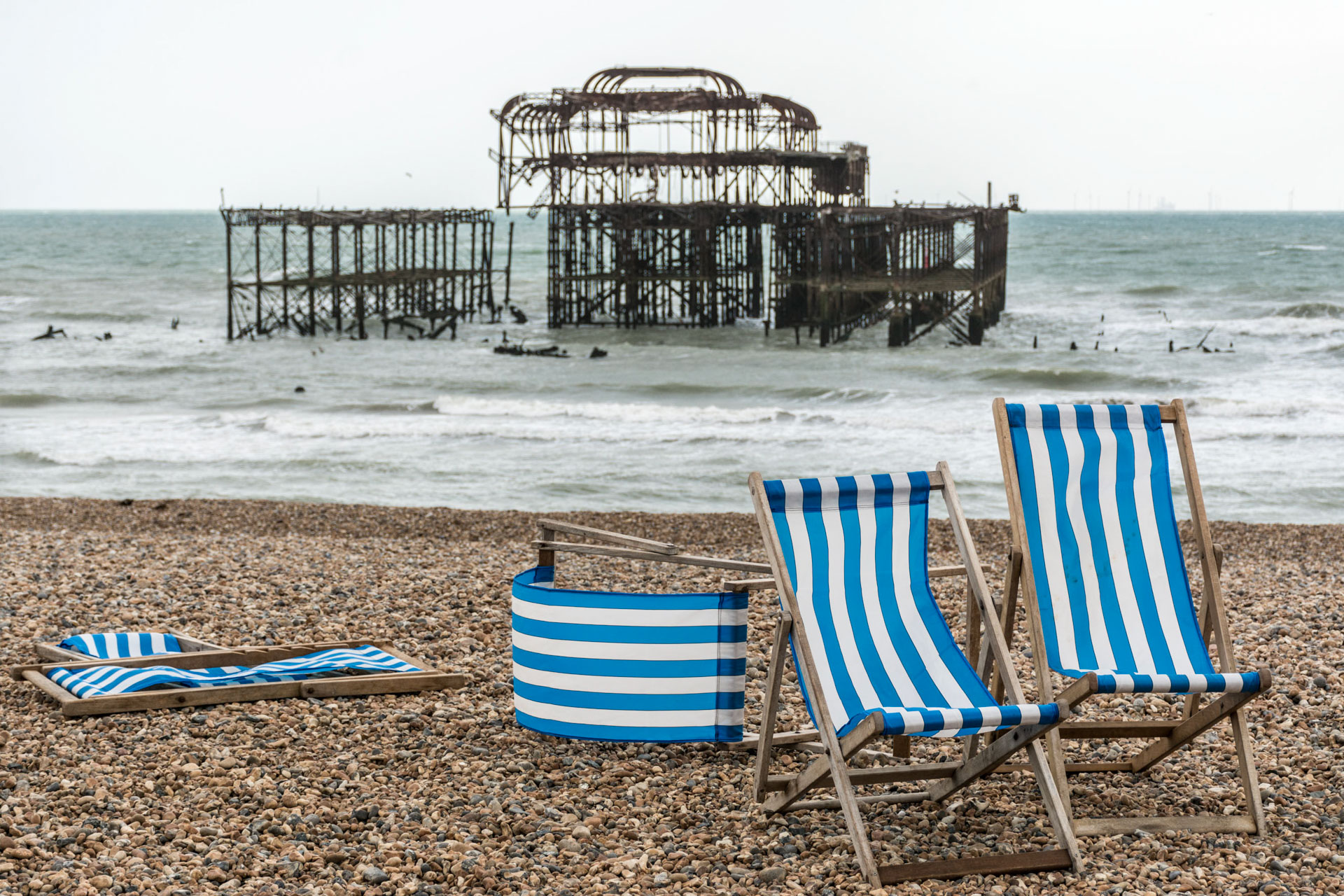photo de paysage de l'impact du vent sur les plages de Brighton